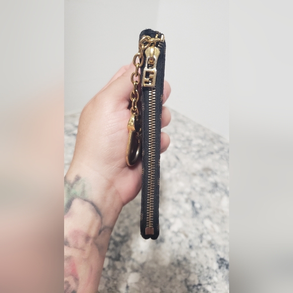 Fendi Zucca Monogram Vintage Card Key Coin Pouch Keychain - Picture 4 of 8